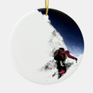 Mountain Climber Extreme Sports Ceramic Tree Decoration