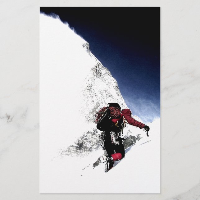 Mountain Climber Extreme Sports Stationery (Front)
