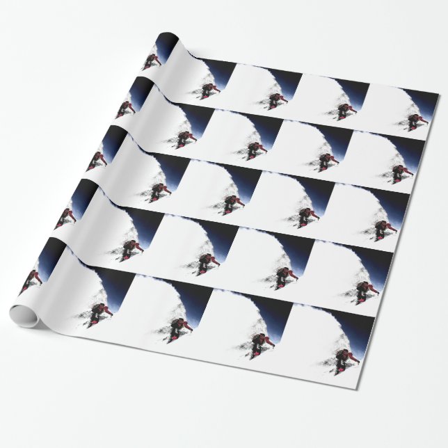 Mountain Climber Extreme Sports Wrapping Paper (Unrolled)