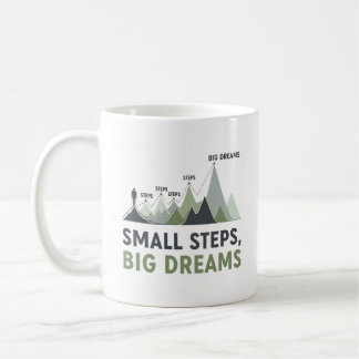Mountain Climber Goal Progress Inspirational Coffee Mug