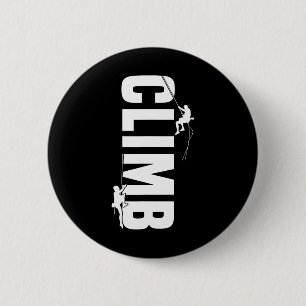 Mountain Climber Outdoor Rock Climbing Bouldering 6 Cm Round Badge