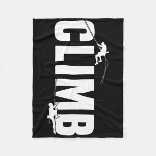 Mountain Climber Outdoor Rock Climbing Bouldering Fleece Blanket