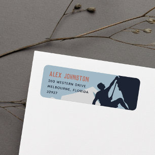 Mountain Climber Return Address Label