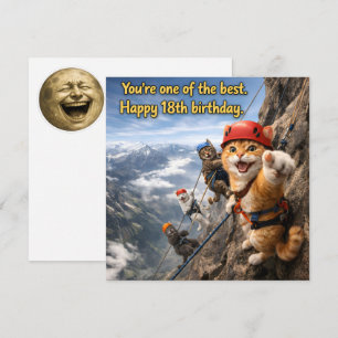 Mountain climbing cats custom happy 18th birthday 