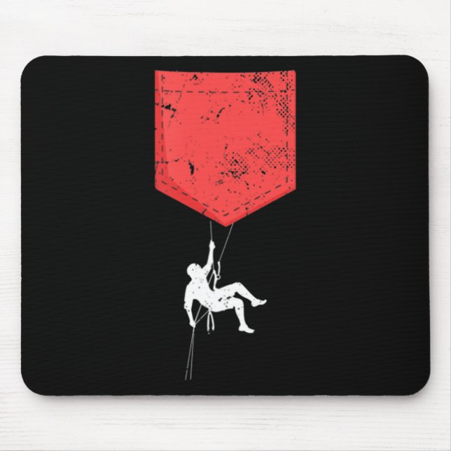 Mountain Climbing Chest Pocket Bouldering Rock Cli Mouse Pad (Front)