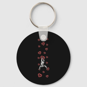 Mountain Climbing Holds Climber Valentine's Day Bo Key Ring