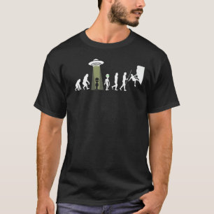 Mountain Climbing Mountaineering Alien Human Evolu T-Shirt