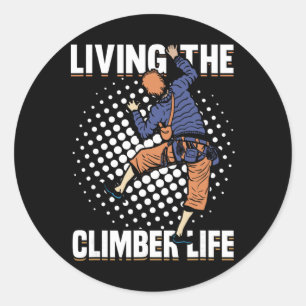 Mountain Climbing Rock Climb Climber _2 Classic Round Sticker