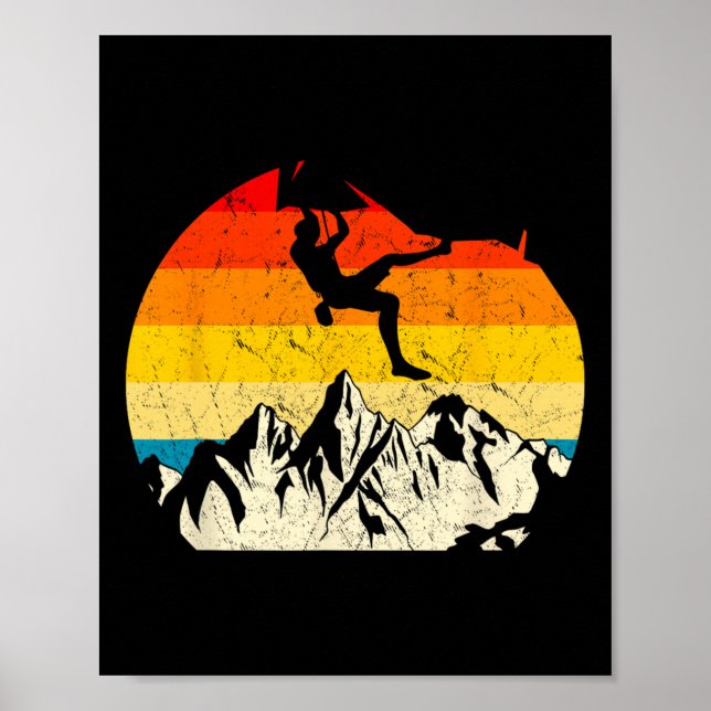 Mountain Climbing Rock Climber Mountaineering  Poster (Front)