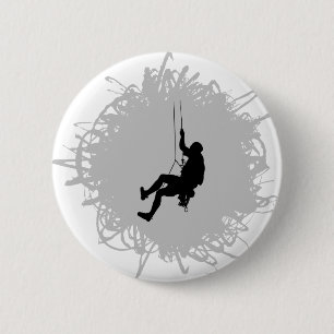Mountain Climbing Scribble Style 6 Cm Round Badge