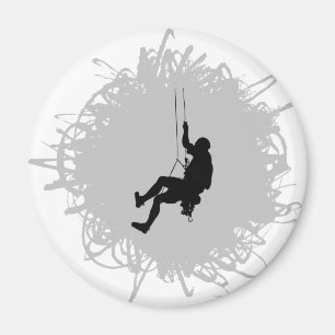 Mountain Climbing Scribble Style Magnet