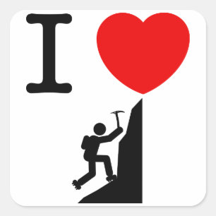 Mountain Climbing Square Sticker