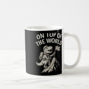 Mountain Climbing T-rex Dino Adventure Graphic Coffee Mug