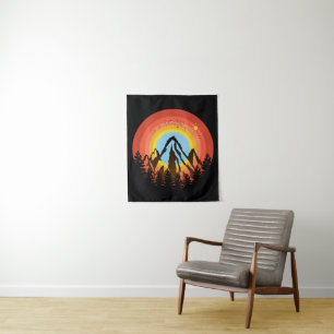 MOUNTAIN COLORFUL SUNSET TAPESTRY