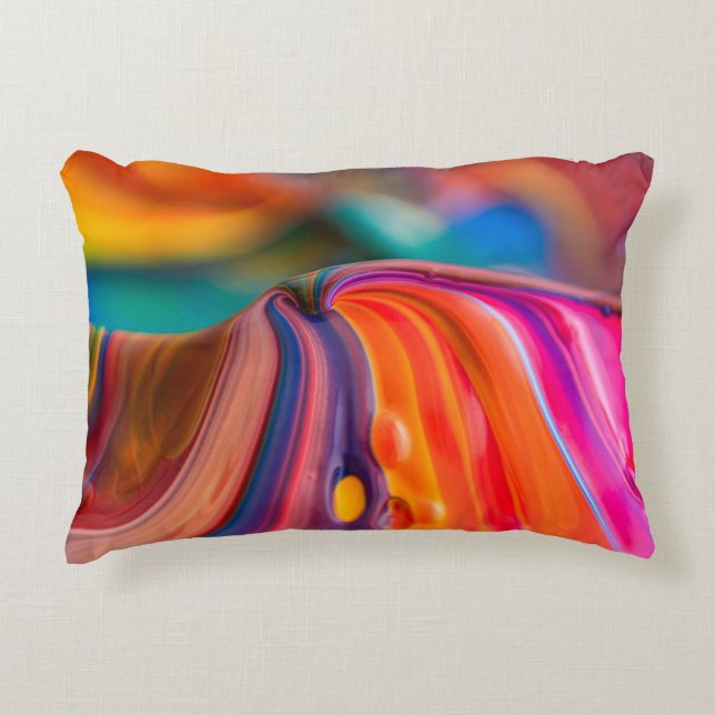 Mountain colours paint colourful art decorative cushion (Front)