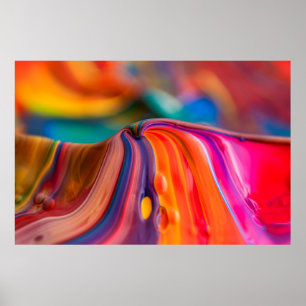 Mountain colours paint colourful art poster