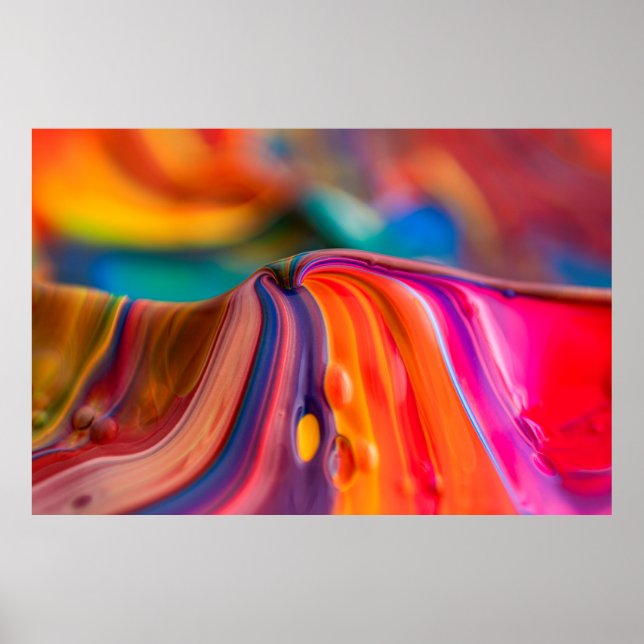 Mountain colours paint colourful art poster (Front)