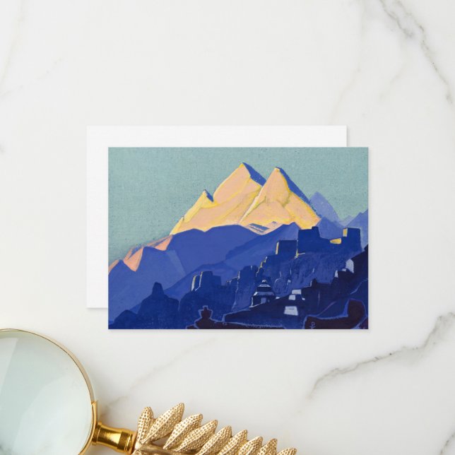 Mountain Convent by Nicholas Roerich Thank You Card (Front/Back In Situ)