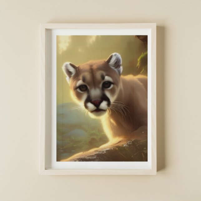 Mountain Cougar Wildlife Portrait   Poster (Creator Uploaded)