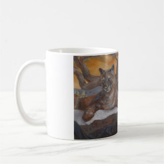 Mountain Cougar Winter Scene Coffee Cup 