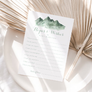Mountain Country Baby Shower Hopes & Wishes Card