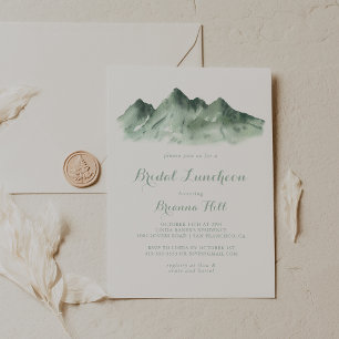 Mountain Country Bridal Luncheon Bridal Shower  Invitation