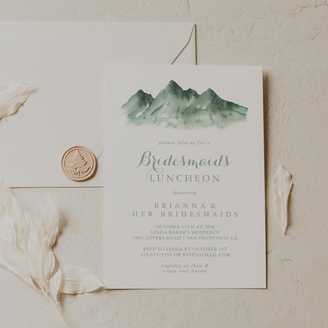 Mountain Country Bridesmaids Luncheon Shower  Invitation (Creator Uploaded)