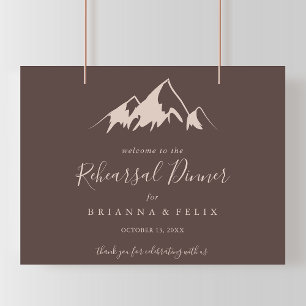 Mountain Country Rehearsal Dinner Welcome Sign