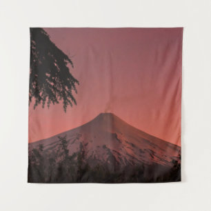 MOUNTAIN COVERED WITH SNOW DURING GOLDEN HOUR TAPESTRY