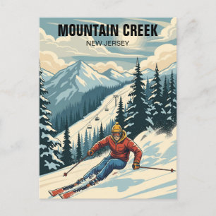 Mountain Creek Skiing New Jersey Travel Postcard