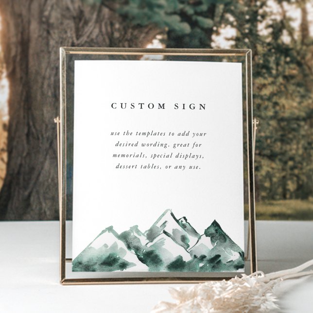 Mountain Custom Wedding Sign Template (Creator Uploaded)