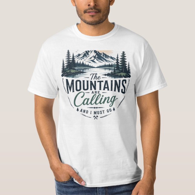mountain desgin t shirt for men  (Front)
