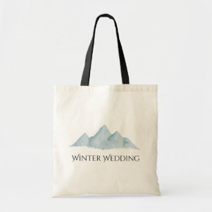 Mountain Destination Wedding Custom Text Tote Bag