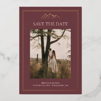 Mountain destination wedding save the date