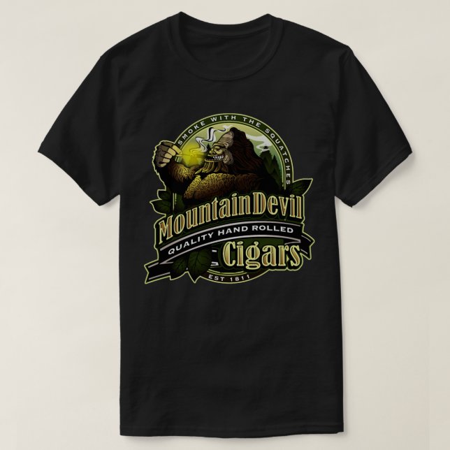 Mountain Devil Cigars Quality Hand Rolled T-Shirt (Design Front)