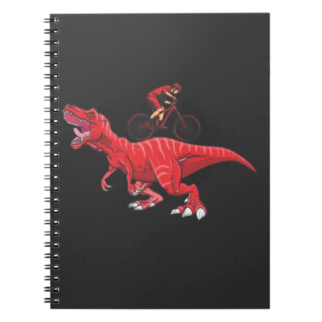 Mountain Dinosaur Biking Trex Cyclist Notebook (Front)