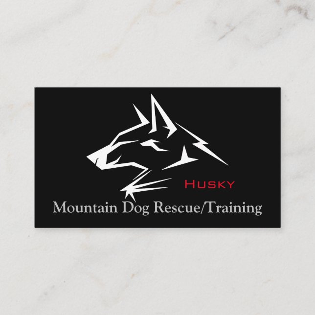 Mountain Dog Rescue/Training Business Card (Front)