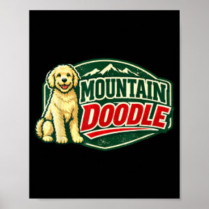 Mountain Doodle Dog Lovers Hiking Trail Outdoor Poster