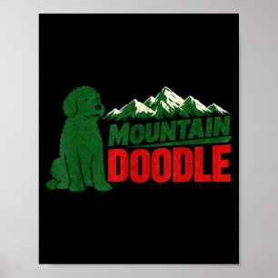 Mountain Doodle Dog Lovers Retro Vintage Outdoor Poster