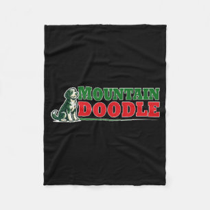 Mountain doodle dog lovers vintage funny outdoor fleece blanket