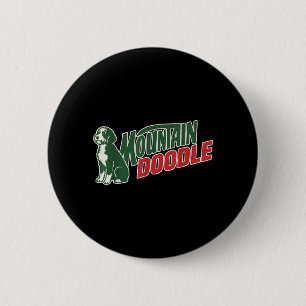 Mountain Doodle Dog Lovers Vintage Retro Outdoor 6 Cm Round Badge