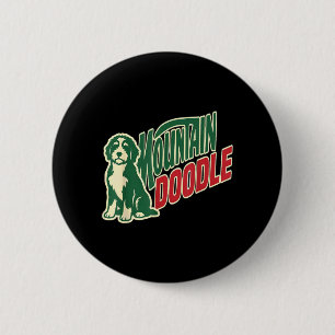 Mountain Doodle Dog Lovers Vintage Retro Outdoor 6 Cm Round Badge