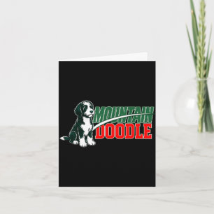 Mountain doodle dog lovers vintage retro outdoor card