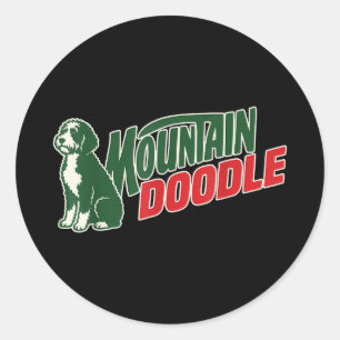 Mountain Doodle Dog Lovers Vintage Retro Outdoor Classic Round Sticker