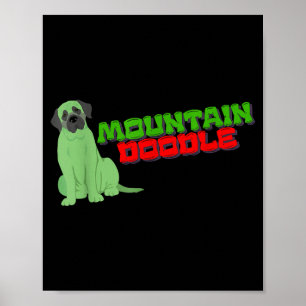Mountain Doodle Dog Lovers Vintage Retro Outdoor Poster