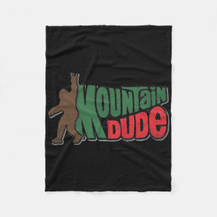 Mountain Dude Funny Bigfoot Sasquatch Hiking Gift Fleece Blanket