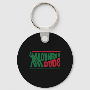 Mountain Dude Funny Bigfoot Sasquatch Hiking Gift Key Ring