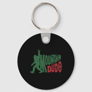Mountain Dude Funny Bigfoot Sasquatch Hiking Gift Key Ring
