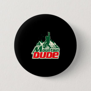 Mountain dude hiking funny hiking graphic mountain 6 cm round badge