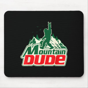 Mountain dude hiking funny hiking graphic mountain mouse pad